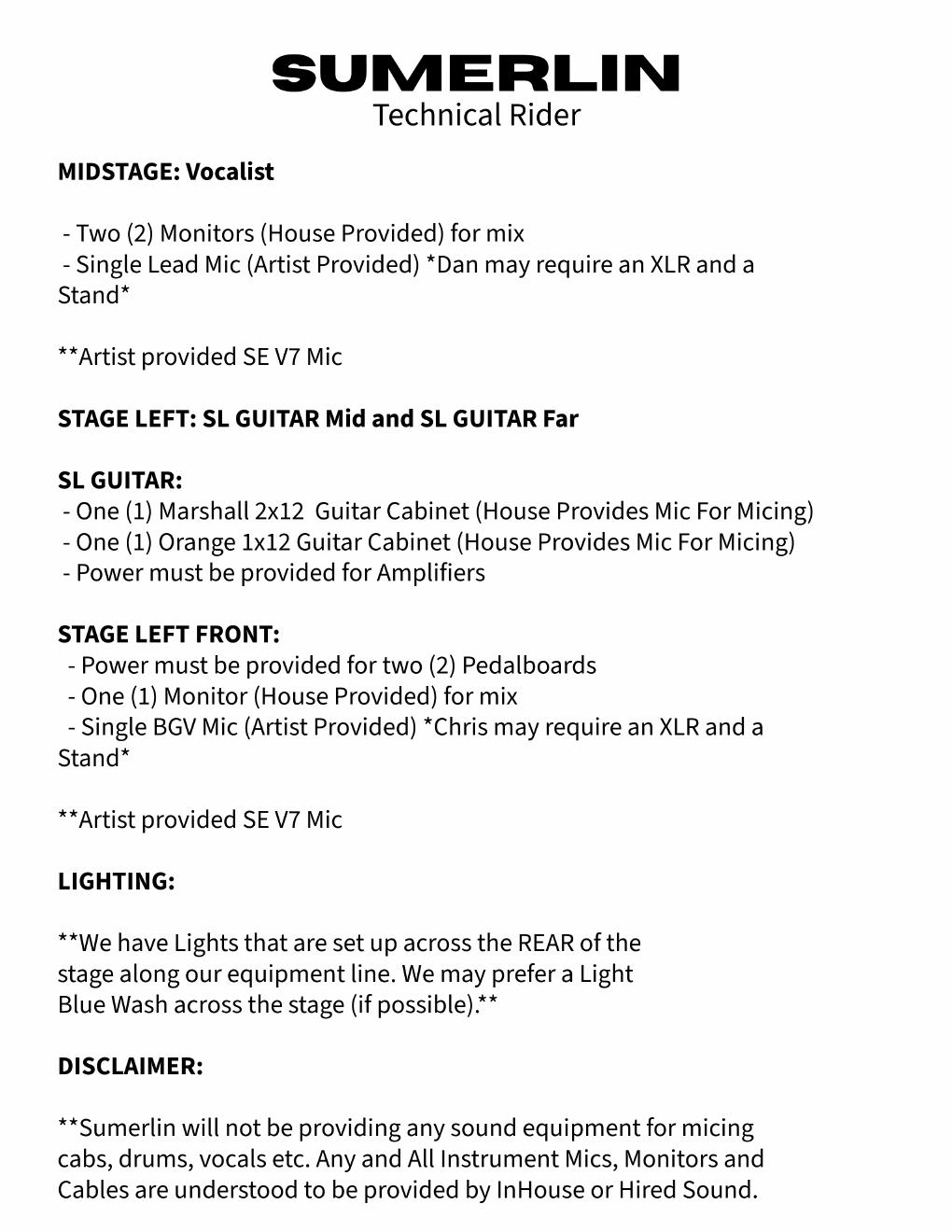 Sumerlin technical rider — page 3